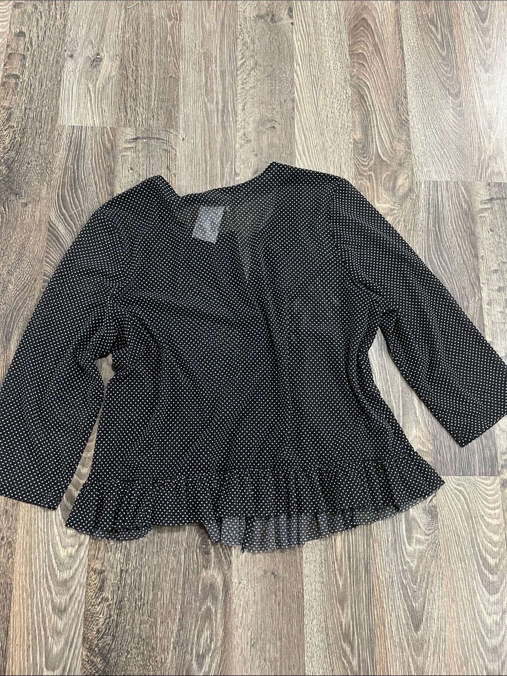 Women's Red Ruffle Button-Front Blouse - Picture 7 of 7